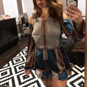 Seven wonders plunge neck romper